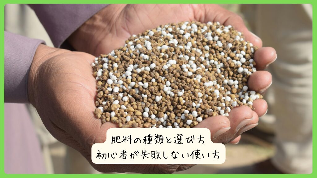 肥料の種類と選び方｜初心者が失敗しない使い方