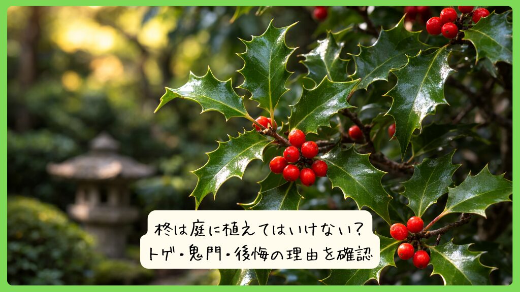 柊は庭に植えてはいけない？トゲ・鬼門・後悔の理由を確認
