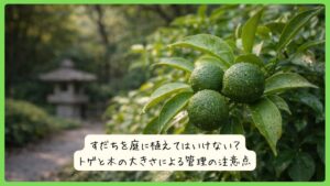 すだちを庭に植えてはいけない？トゲと木の大きさによる管理の注意点